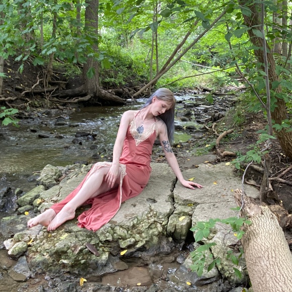 Vintage Maxi Lace Slip Dress - Picture 8 of 9